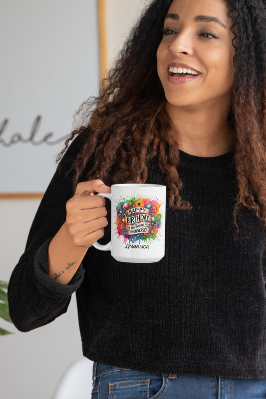 "¡Celebra el Cumpleaños con una Taza Personalizada! 🎉" ¡Celebra el cumpleaños de esa persona especial con nuestra taza única!