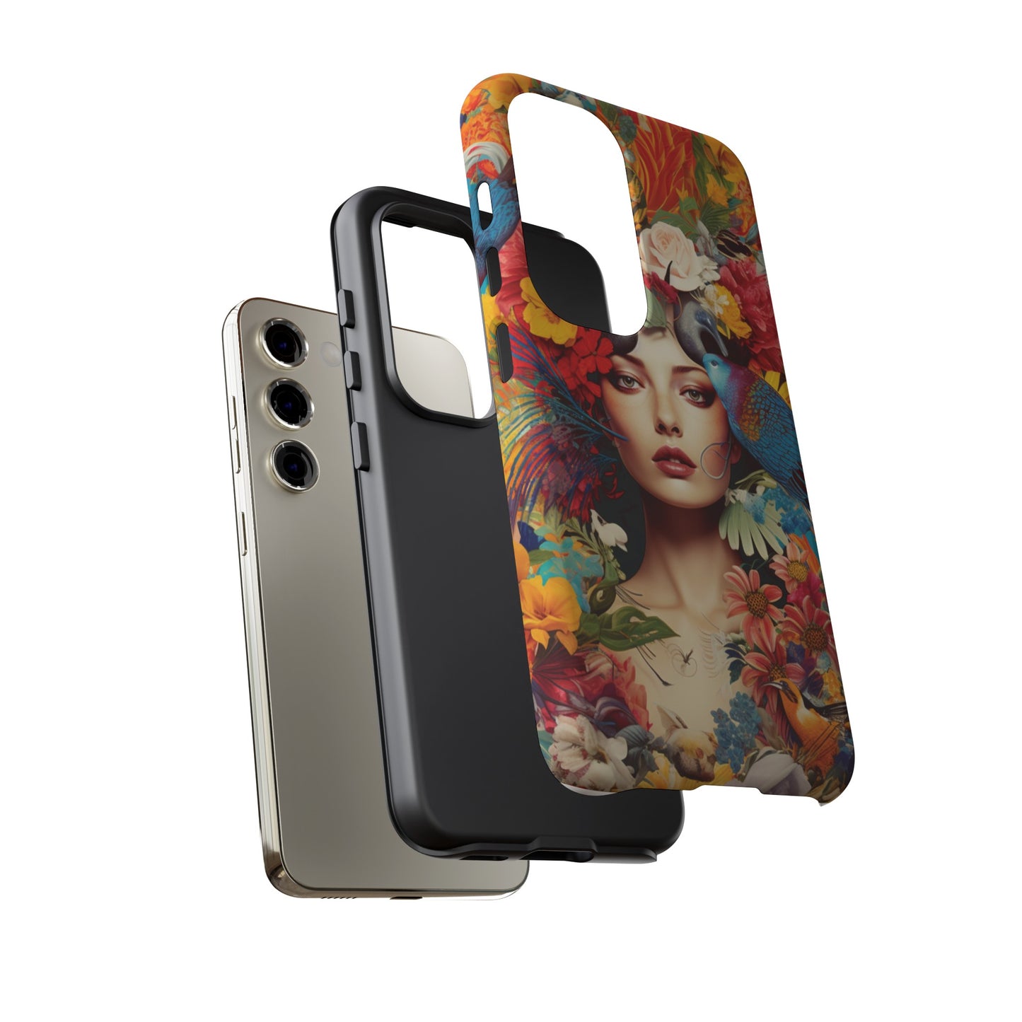 🌳🌸 ¡Embellece tu teléfono con nuestra funda de diseño de mujer entre flores! 📱🌸