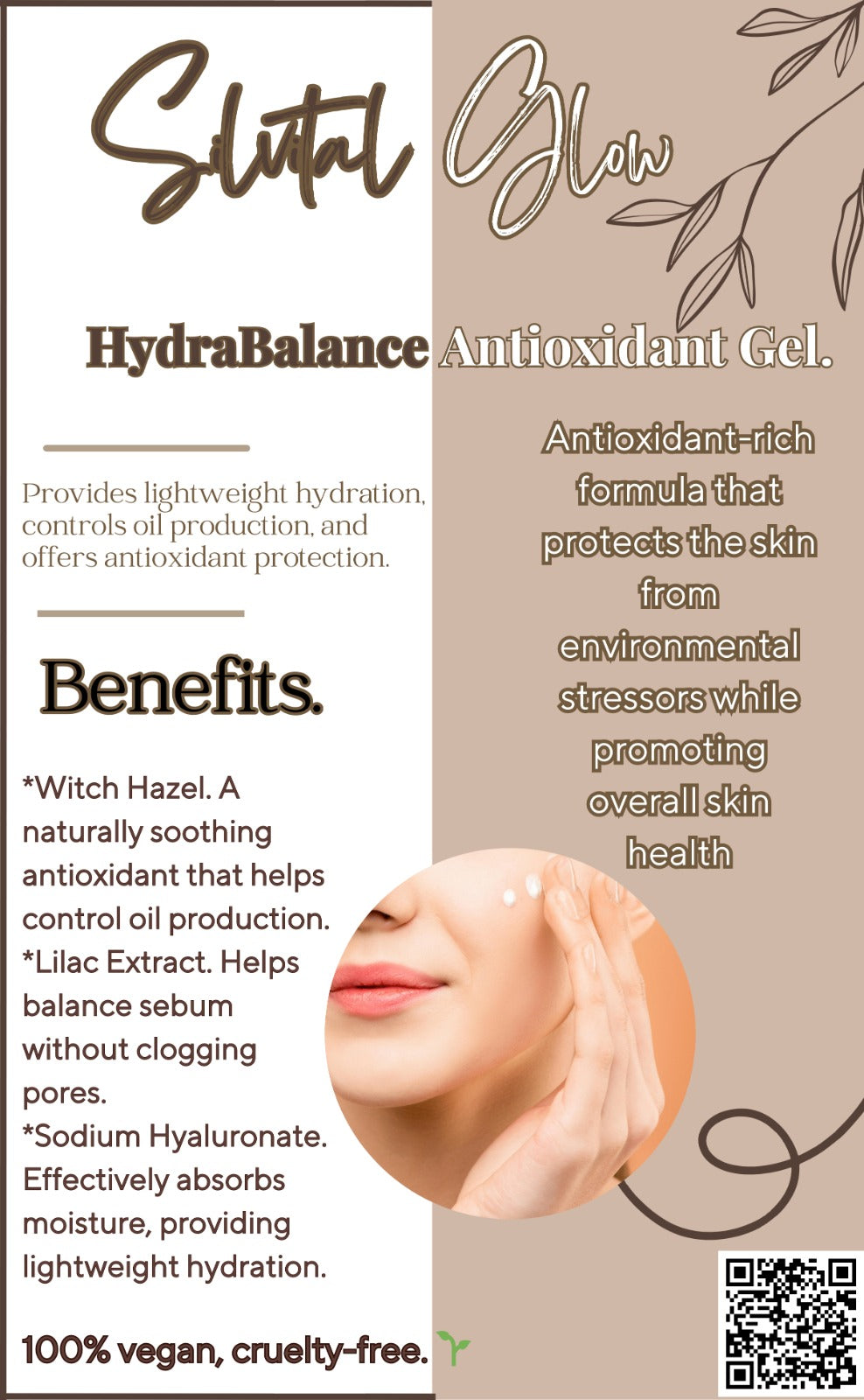 HydraBalance Antioxidant Gel | Hidratación Ligera y Equilibrante con Protección Antioxidante | Vegano y Libre de Crueldad