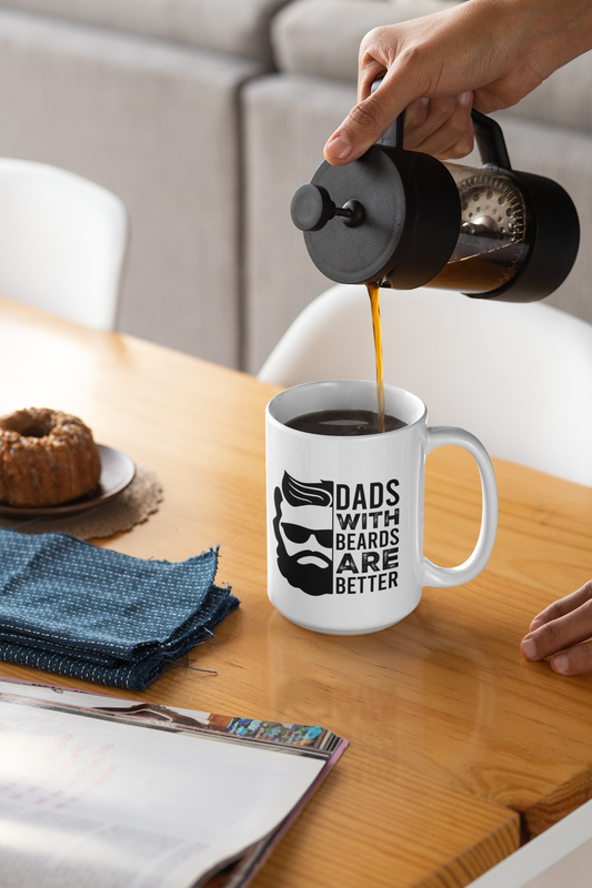 "Taza 'Papá con Barba es Mejor': El Regalo Audaz y Divertido para Celebrar a Papá"