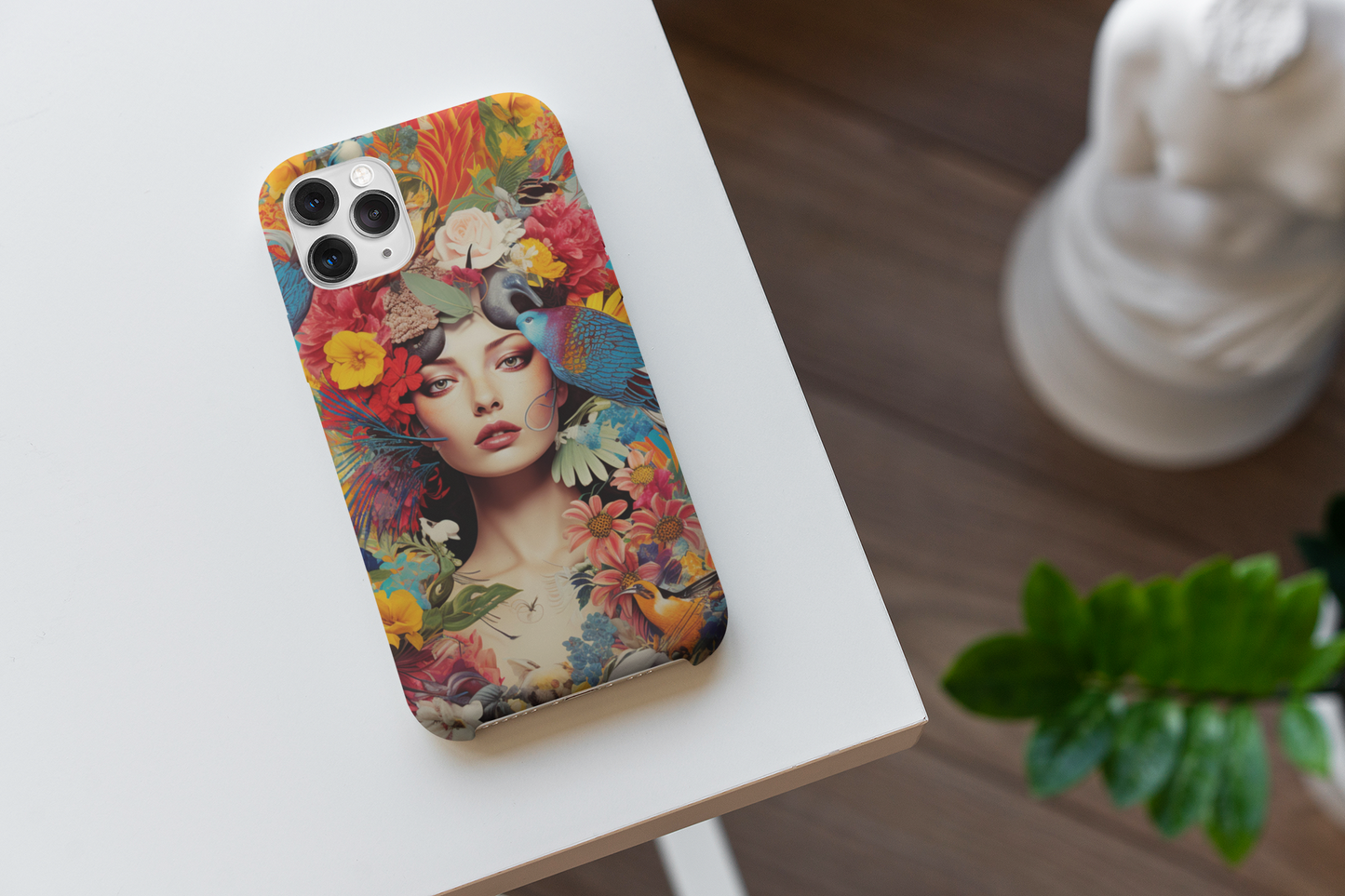 🌳🌸 ¡Embellece tu teléfono con nuestra funda de diseño de mujer entre flores! 📱🌸