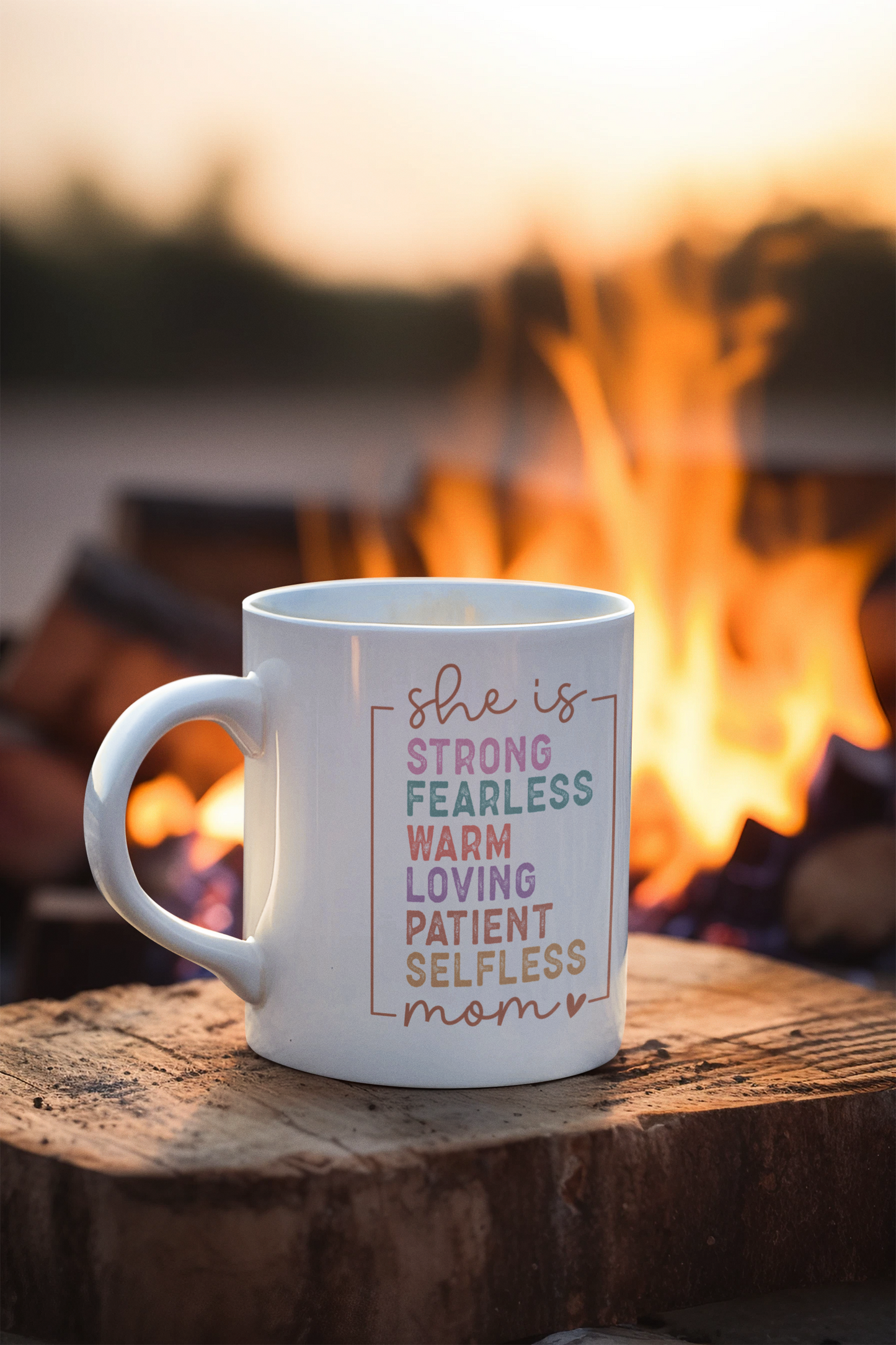 Taza Empoderada: She Strong, Fearless, Warm, Loving"