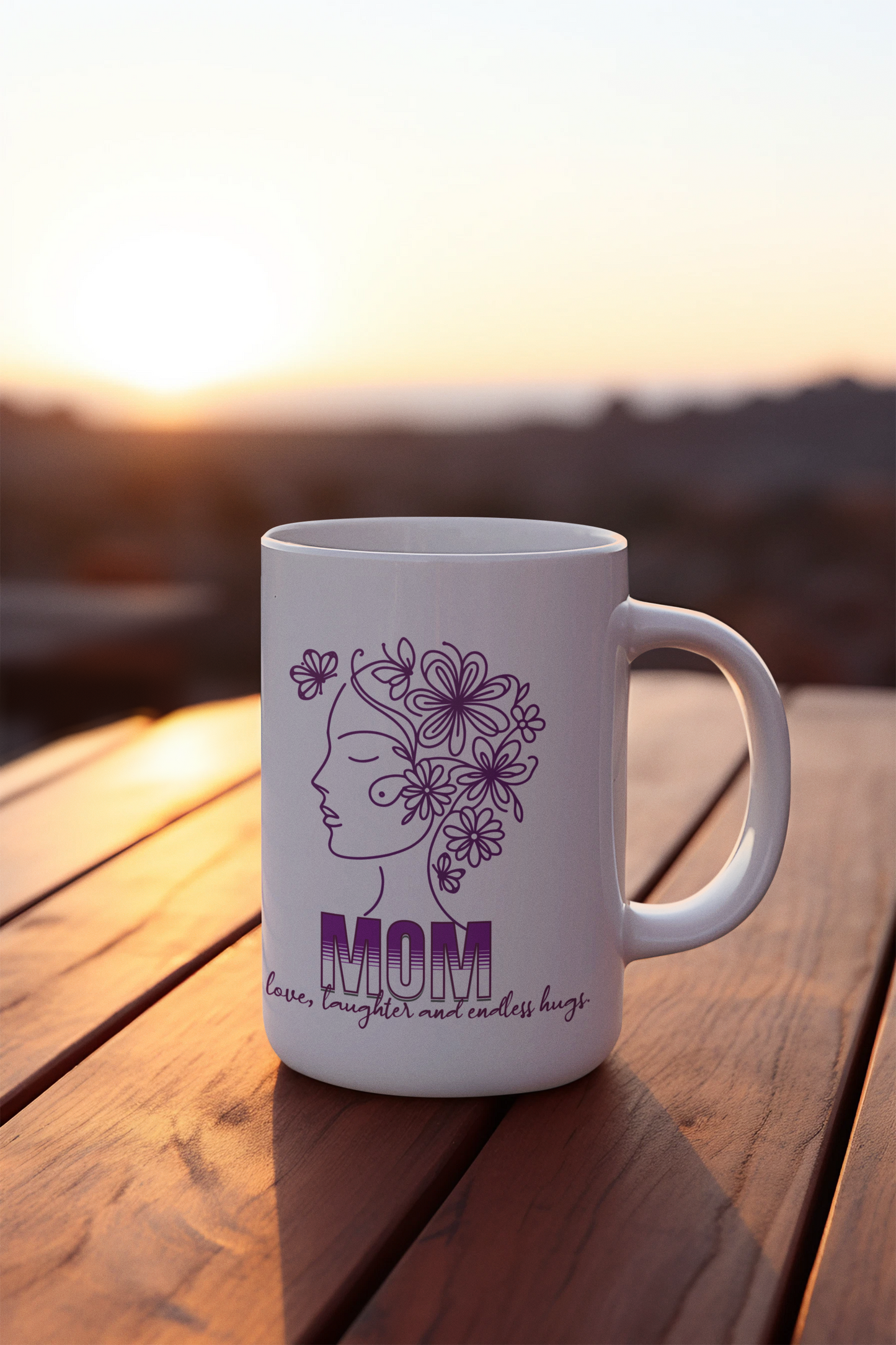 "Amor de mamá: abraza la alegría con nuestra taza de abrazos sin fin"